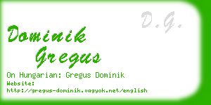 dominik gregus business card